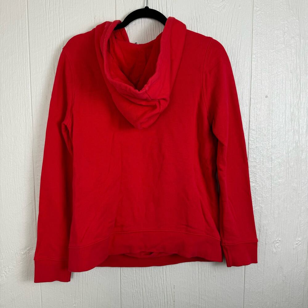Adidas Women’s Coral Colored Logo Pullover Hoodie Sweatshirt Size Small Cotton - Picture 8 of 9